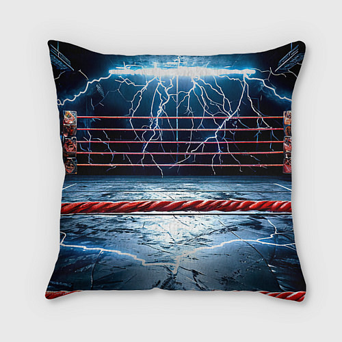 Подушка квадратная Ринг и молния / 3D-принт – фото 2