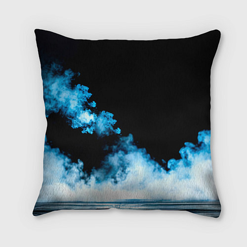 Подушка квадратная Боец джиу-джитсу в дыму / 3D-принт – фото 2