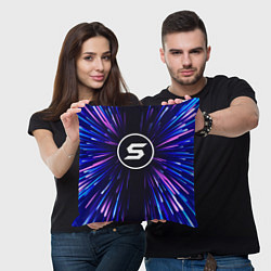 Подушка квадратная Skillet neon energy, цвет: 3D-принт — фото 2