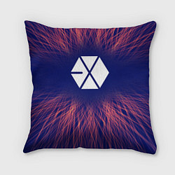 Подушка квадратная Exo red energy, цвет: 3D-принт