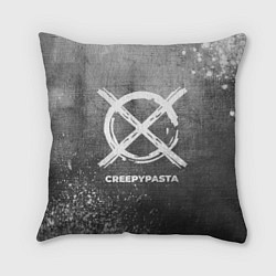 Подушка квадратная CreepyPasta - grey gradient, цвет: 3D-принт