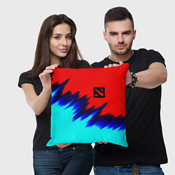 Подушка квадратная Dota краски, цвет: 3D-принт — фото 2