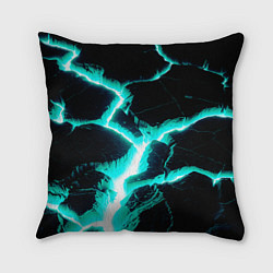 Подушка квадратная Color light blue black, цвет: 3D-принт
