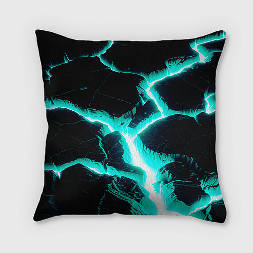 Подушка квадратная Color light blue black / 3D-принт – фото 2