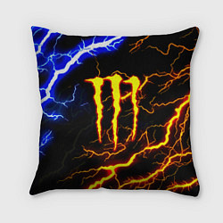 Подушка квадратная Monster energy шторм, цвет: 3D-принт