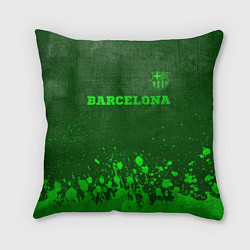 Подушка квадратная Barcelona - green gradient посередине, цвет: 3D-принт