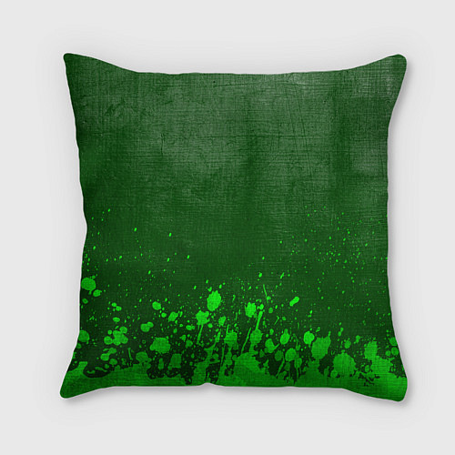 Подушка квадратная Barcelona - green gradient посередине / 3D-принт – фото 2