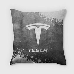 Подушка квадратная Tesla - grey gradient, цвет: 3D-принт