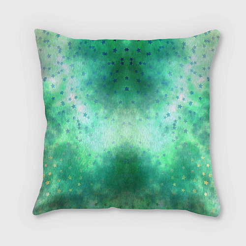 Подушка квадратная Inzoi белый логотип на зеленом фоне / 3D-принт – фото 2