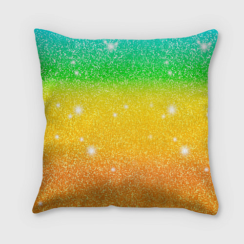 Подушка квадратная Inzoi зелено-желтый фон / 3D-принт – фото 2