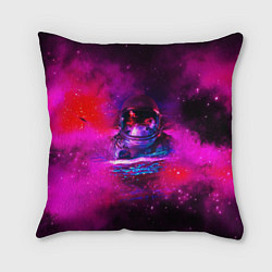 Подушка квадратная Космонавт в космическом море, цвет: 3D-принт