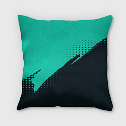 Подушка квадратная Color black light blue