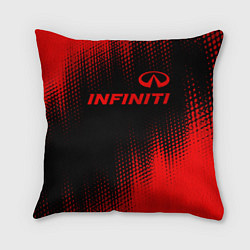 Подушка квадратная Infiniti - red gradient посередине, цвет: 3D-принт