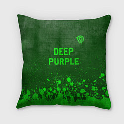 Подушка квадратная Deep Purple - green gradient посередине, цвет: 3D-принт