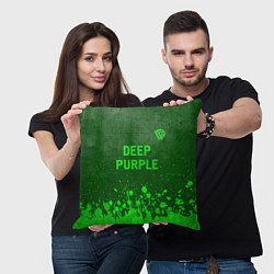 Подушка квадратная Deep Purple - green gradient посередине, цвет: 3D-принт — фото 2