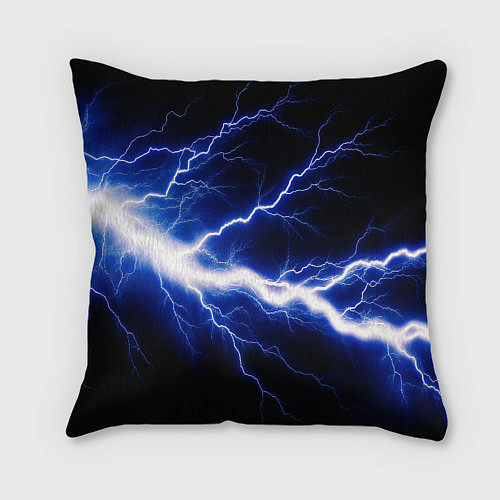 Подушка квадратная Lightning blue / 3D-принт – фото 2