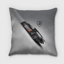 Подушка квадратная Lamborghini - racing car, цвет: 3D-принт