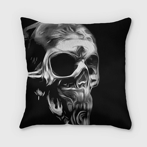 Подушка квадратная Стилизованный череп / 3D-принт – фото 2