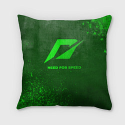 Подушка квадратная Need for Speed - green gradient, цвет: 3D-принт