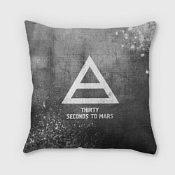Подушка квадратная Thirty Seconds to Mars - grey gradient, цвет: 3D-принт