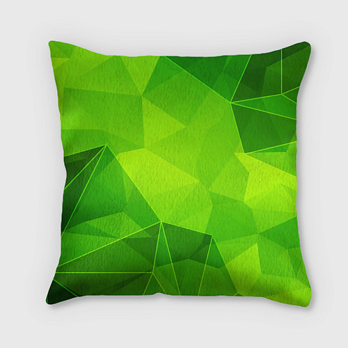 Подушка квадратная Roblox green poly / 3D-принт – фото 2