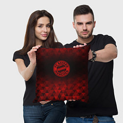 Подушка квадратная Bayern red poly, цвет: 3D-принт — фото 2