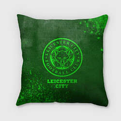 Подушка квадратная Leicester City - green gradient, цвет: 3D-принт