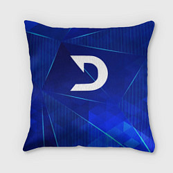 Подушка квадратная Deadlock blue poly, цвет: 3D-принт