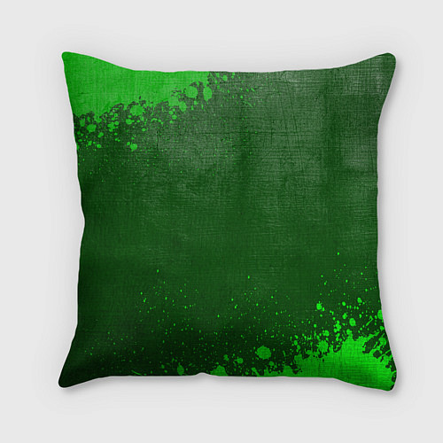 Подушка квадратная CreepyPasta - green gradient / 3D-принт – фото 2