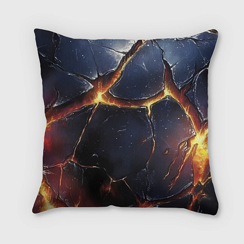 Подушка квадратная Золотой герб России и текстура с плитами / 3D-принт – фото 2