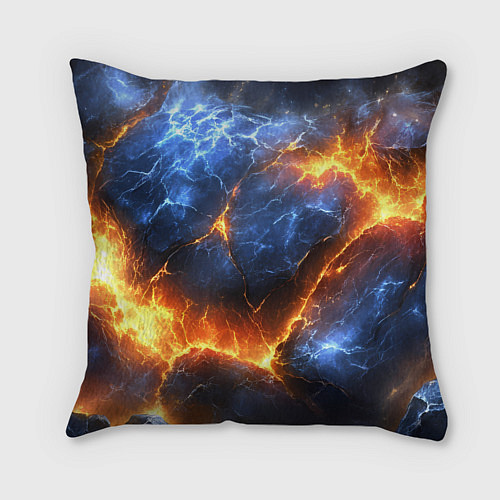 Подушка квадратная Россия герб и огонь / 3D-принт – фото 2