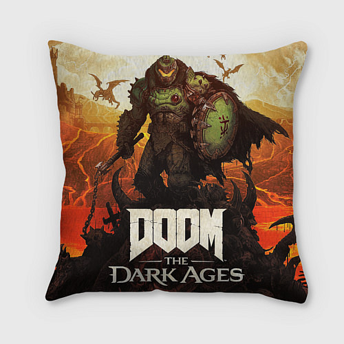 Подушка квадратная Doom the dark ages / 3D-принт – фото 2