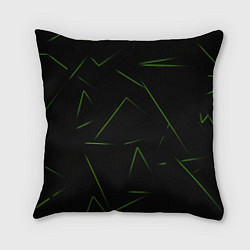 Подушка квадратная Color green line