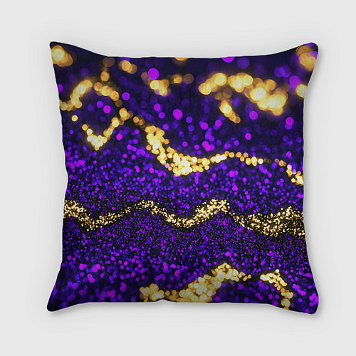 Подушка квадратная Россия - фиолетовая текстура / 3D-принт – фото 2