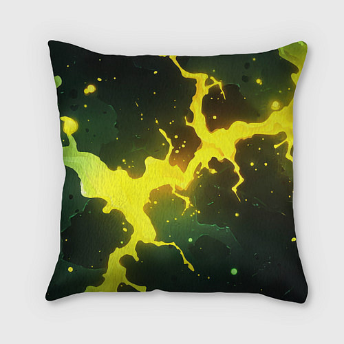 Подушка квадратная Герб России зеленый разлом / 3D-принт – фото 2