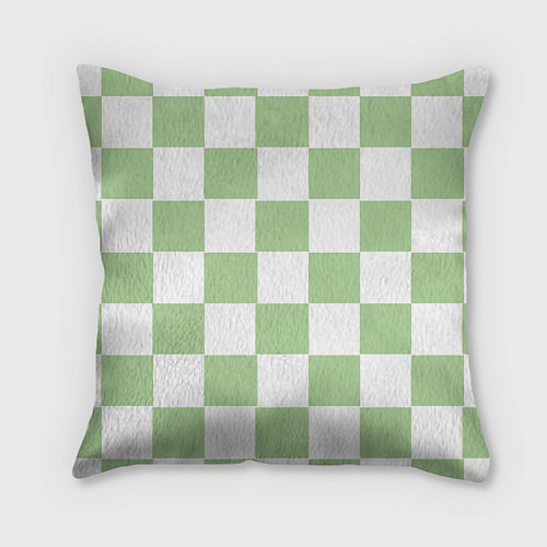Подушка квадратная Квадраты зелёные / 3D-принт – фото 2