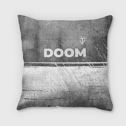 Подушка квадратная Doom - grey gradient посередине, цвет: 3D-принт