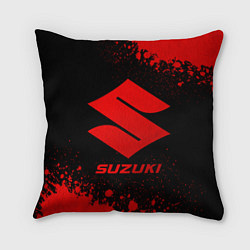 Подушка квадратная Suzuki - red gradient, цвет: 3D-принт