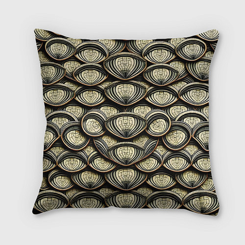 Подушка квадратная Объемный египетский паттерн / 3D-принт – фото 2