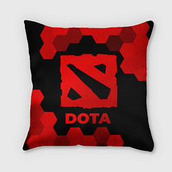 Подушка квадратная Dota - red gradient, цвет: 3D-принт