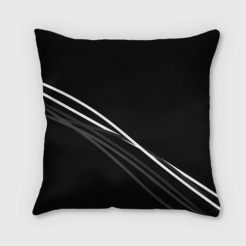 Подушка квадратная Haval чёрный с полосами / 3D-принт – фото 2
