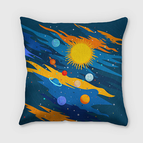 Подушка квадратная Млечный путь -наш дом / 3D-принт – фото 2