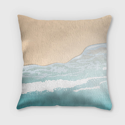 Подушка квадратная Море я скучала / 3D-принт – фото 2
