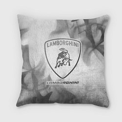 Подушка квадратная Lamborghini - white gradient, цвет: 3D-принт