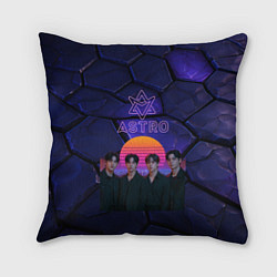 Подушка квадратная Astro retro style, цвет: 3D-принт