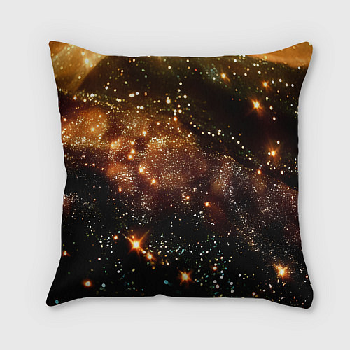 Подушка квадратная Билли Айлиш с блестками на фоне / 3D-принт – фото 2