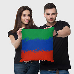 Подушка квадратная Дагестанские цвета, цвет: 3D-принт — фото 2