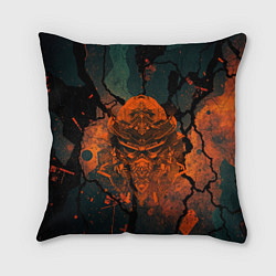 Подушка квадратная Шлем кибернетического самурая, цвет: 3D-принт