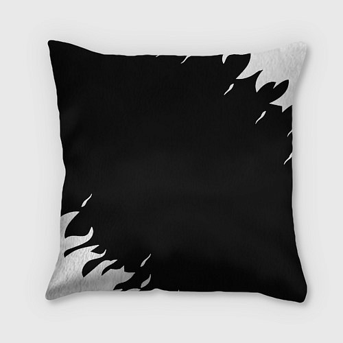 Подушка квадратная Monster energy fire white / 3D-принт – фото 2