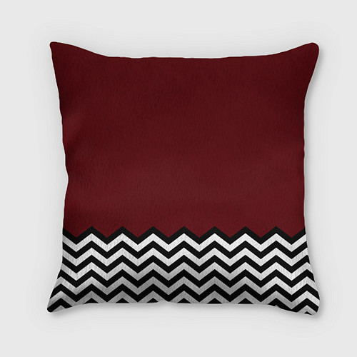 Подушка квадратная Твин Пикс - лого / 3D-принт – фото 2